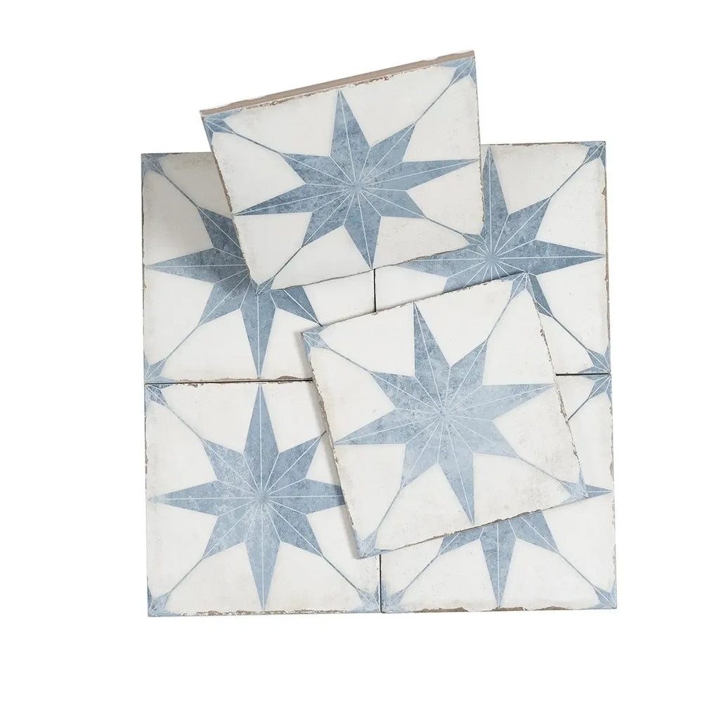 Ursa Blue Star 7.87 x 7.87 Porcelain Tile | Tile Club
