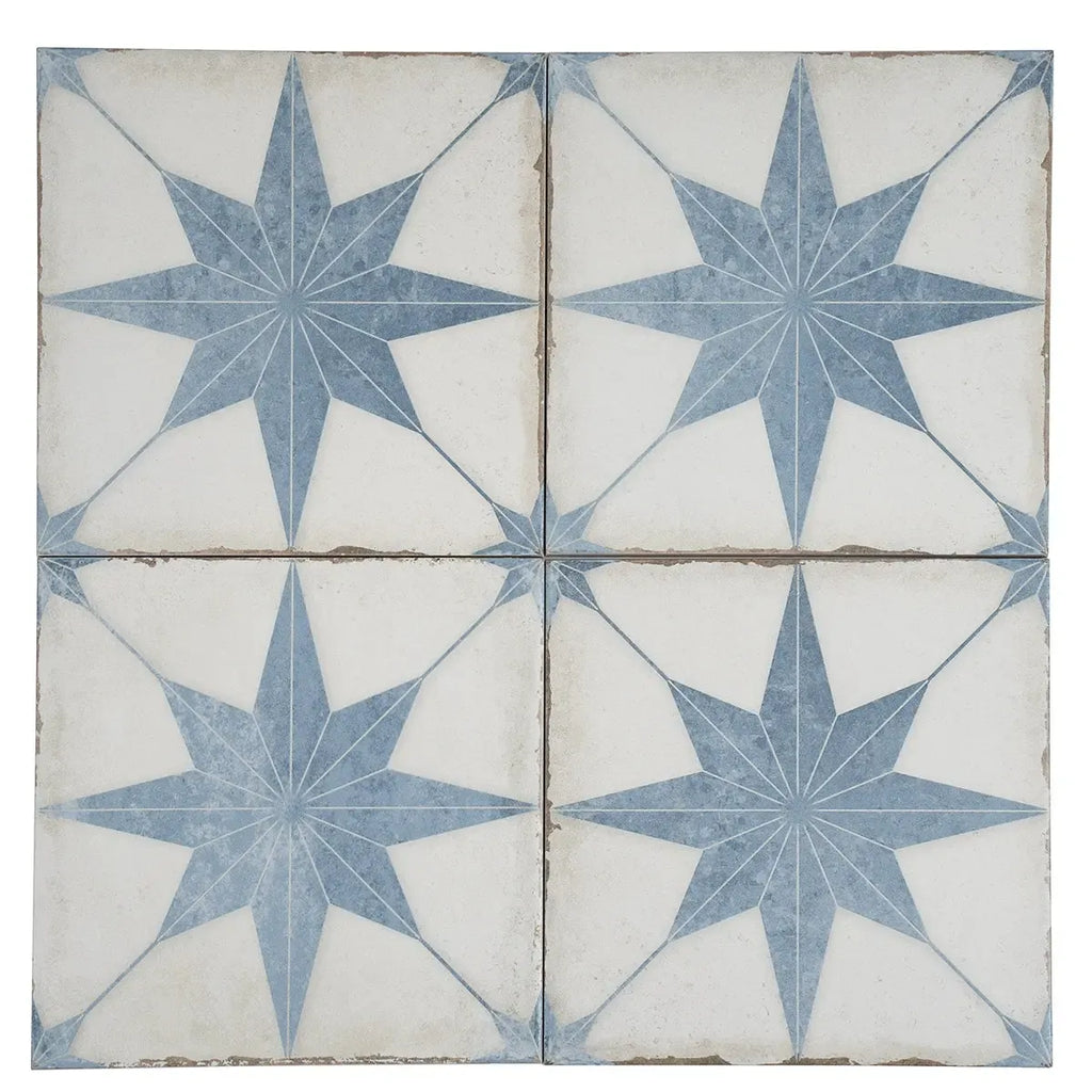 Ursa Blue Star 7.87 x 7.87 Porcelain Tile | Tile Club