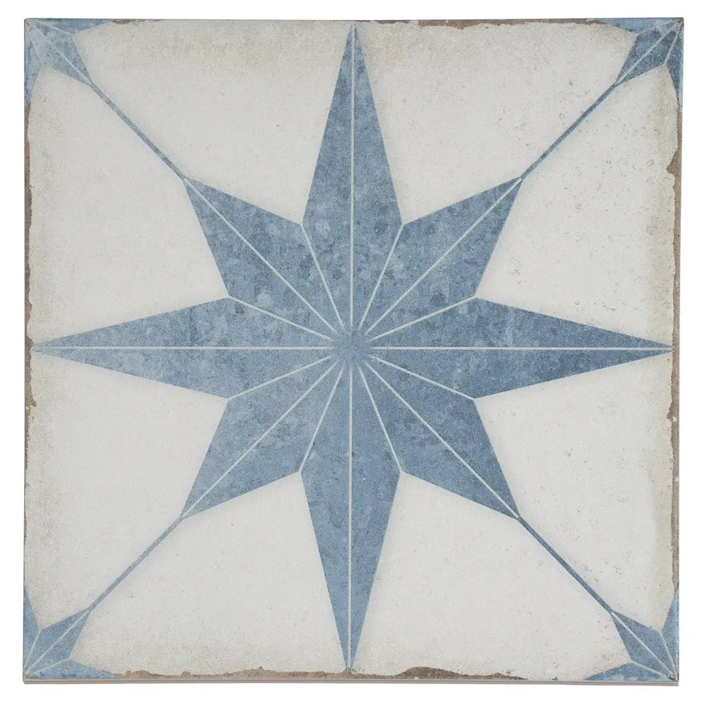 Ursa Blue Star 7.87 x 7.87 Porcelain Tile | Tile Club