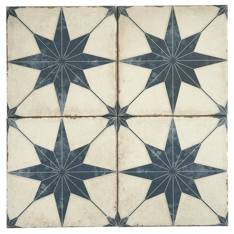Ursa Navy Star 7.87 x 7.87 Porcelain Tile | Tile Club