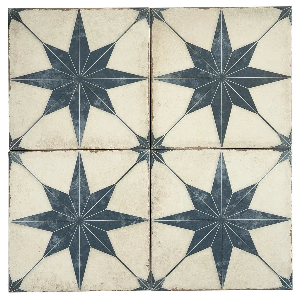 Ursa Navy Star 7.87 x 7.87 Porcelain Tile | Tile Club