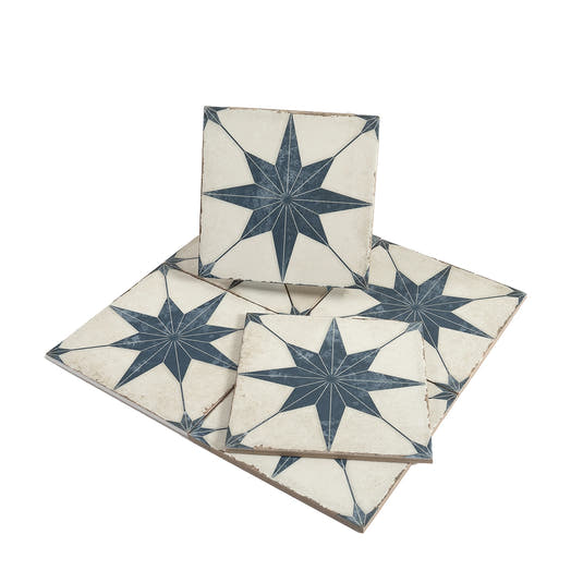Ursa Navy Star 7.87 x 7.87 Porcelain Tile | Tile Club