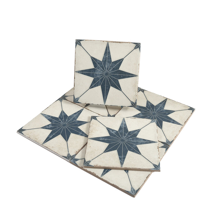 Ursa Navy Star 7.87 x 7.87 Porcelain Tile | Tile Club