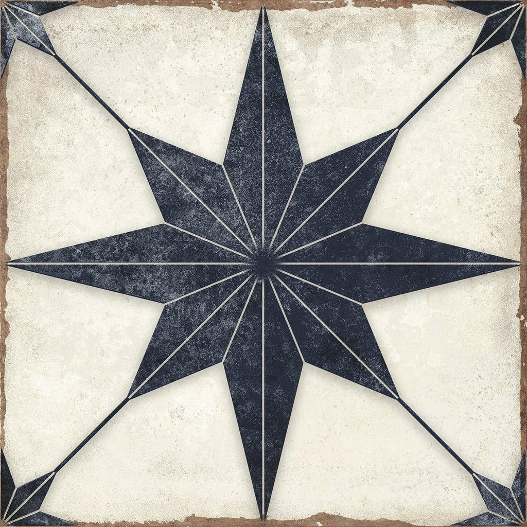 Ursa Navy Star 7.87 x 7.87 Porcelain Tile | Tile Club