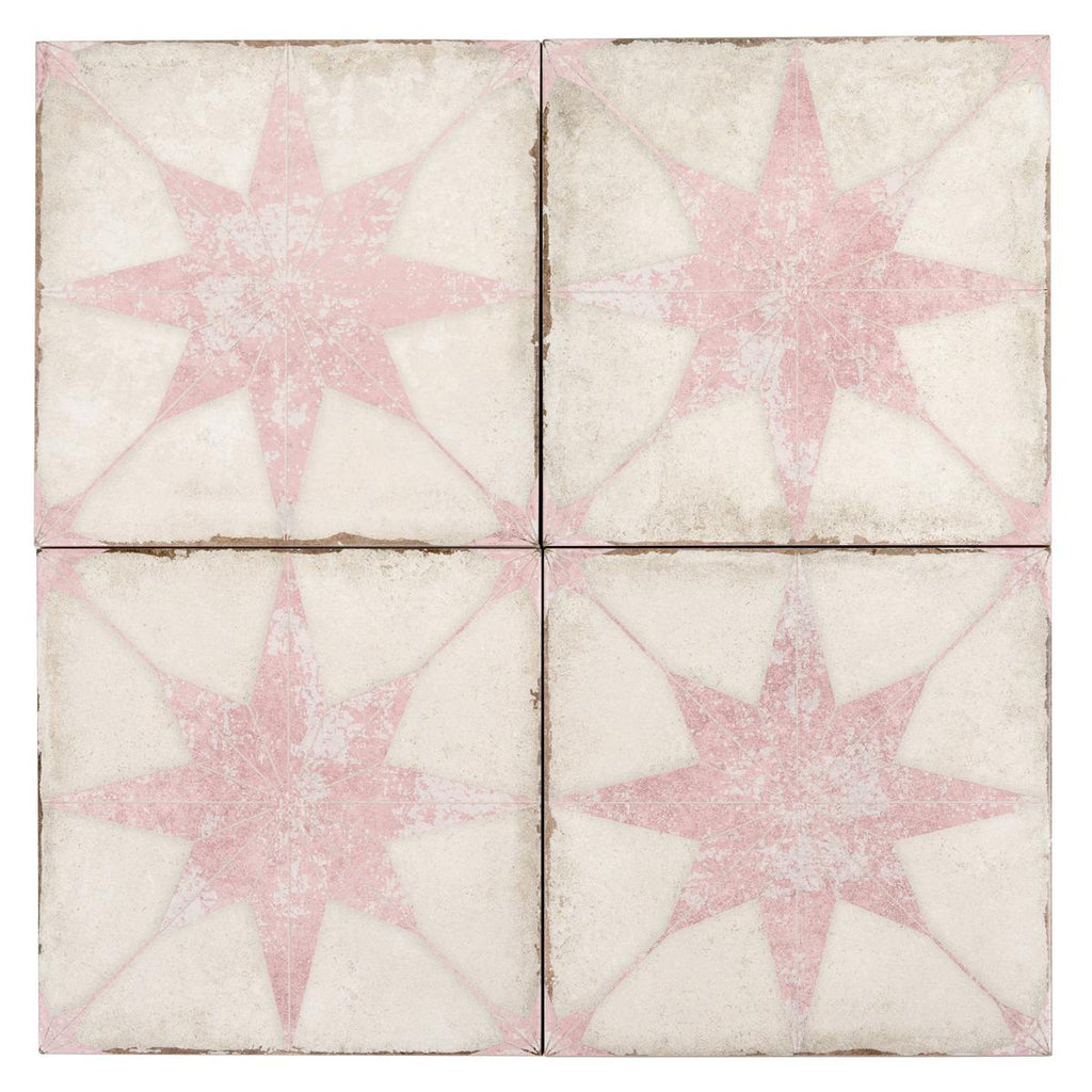 Ursa Pink Star 7.87 x 7.87 Porcelain Tile