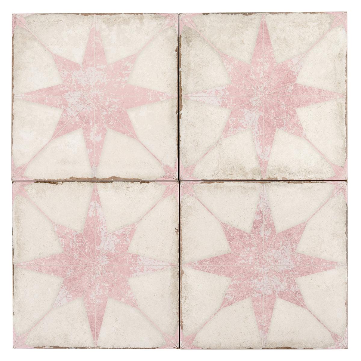 Ursa Pink Star 7.87 x 7.87 Porcelain Tile