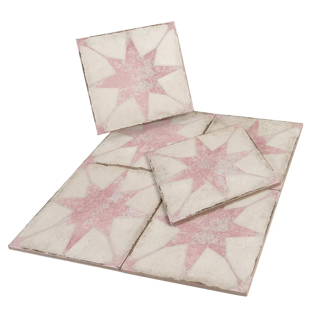 Ursa Pink Star 7.87 x 7.87 Porcelain Tile | Tile Club