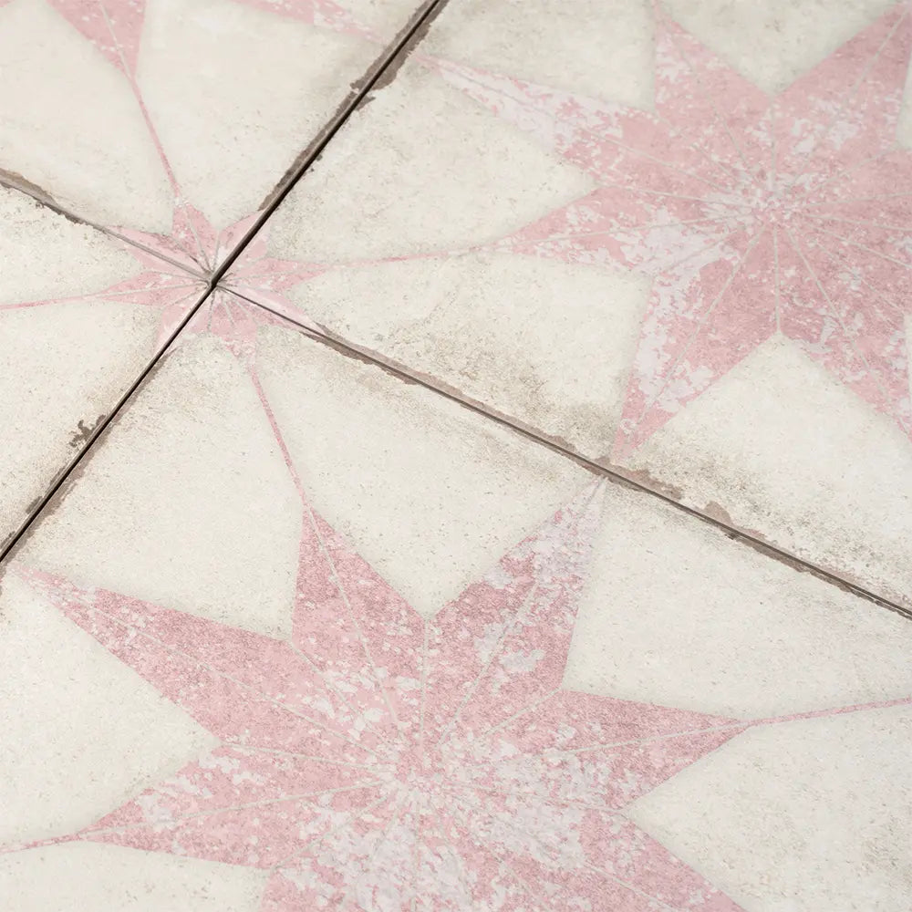 Ursa Pink Star 7.87 x 7.87 Porcelain Tile | Tile Club