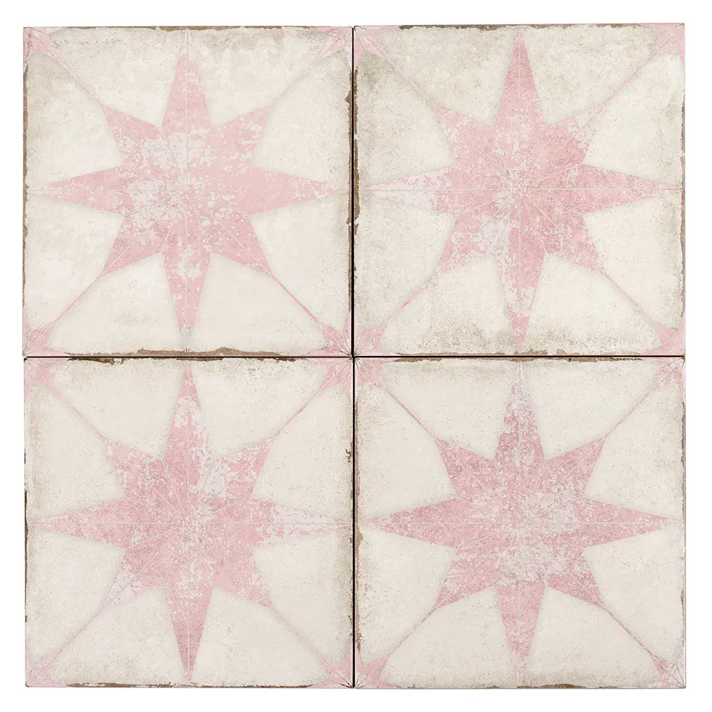 Ursa Pink Star 7.87 x 7.87 Porcelain Tile | Tile Club