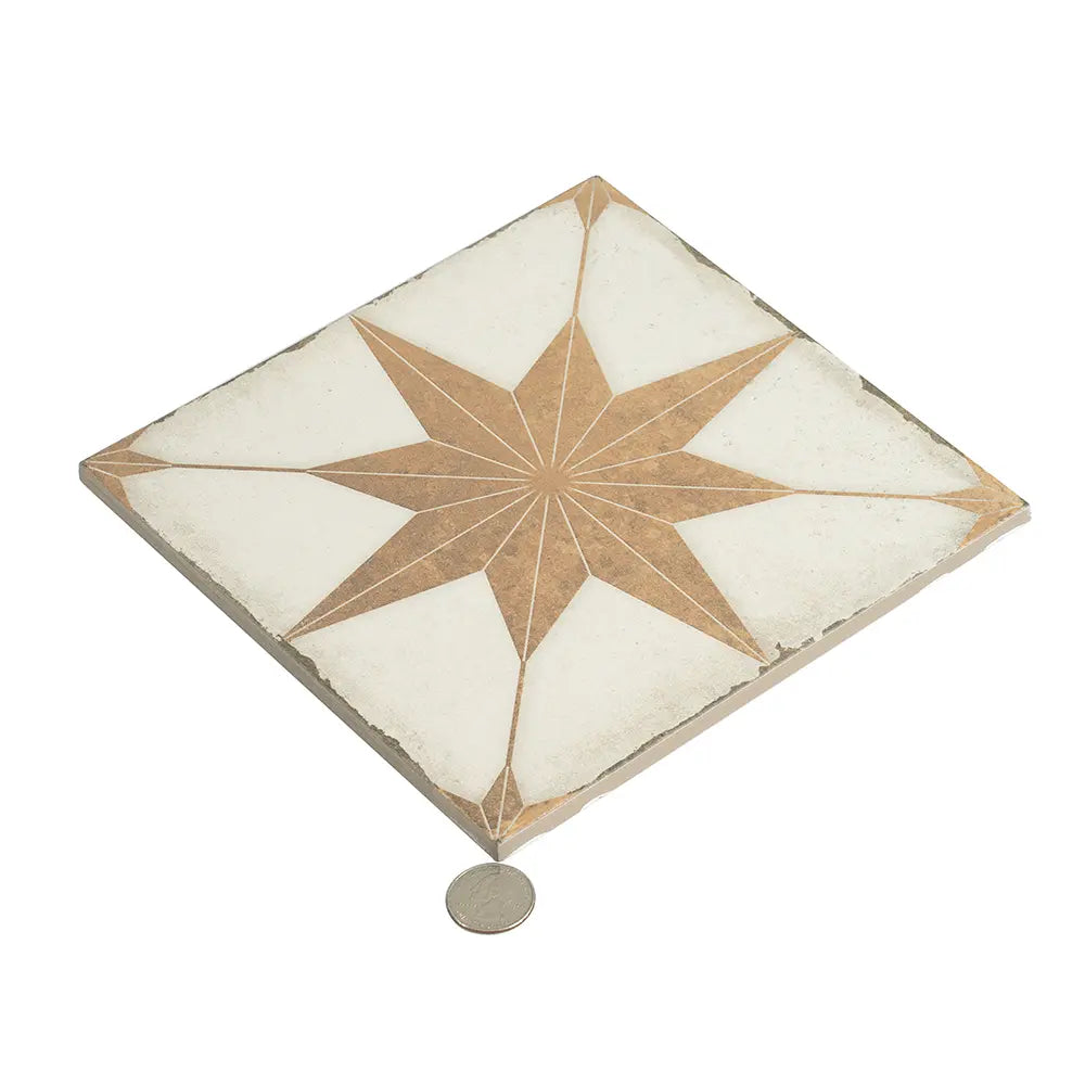 Ursa Terracotta Star 7.87 x 7.87 Porcelain Tile | Tile Club