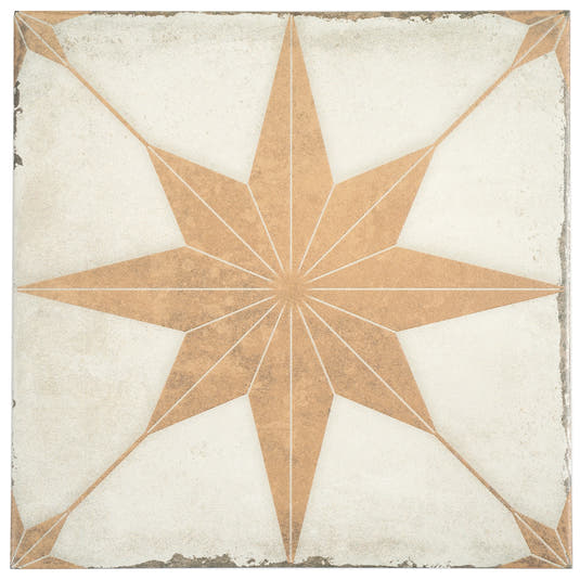 Ursa Terracotta Star 7.87 x 7.87 Porcelain Tile | Tile Club