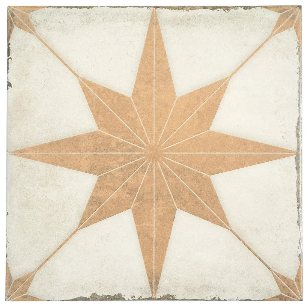 Ursa Terracotta Star 7.87 x 7.87 Porcelain Tile | Tile Club