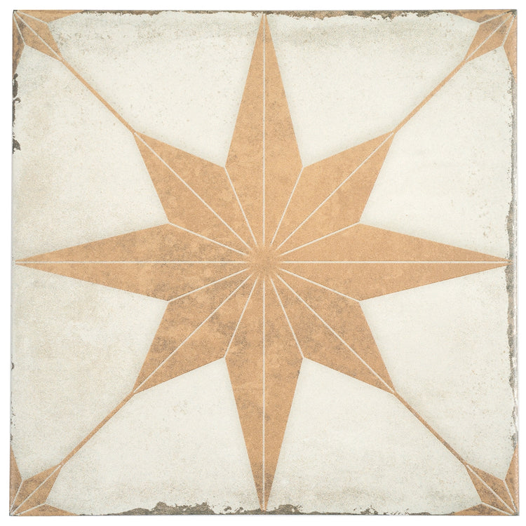 Ursa Terracotta Star 7.87 x 7.87 Porcelain Tile | Tile Club