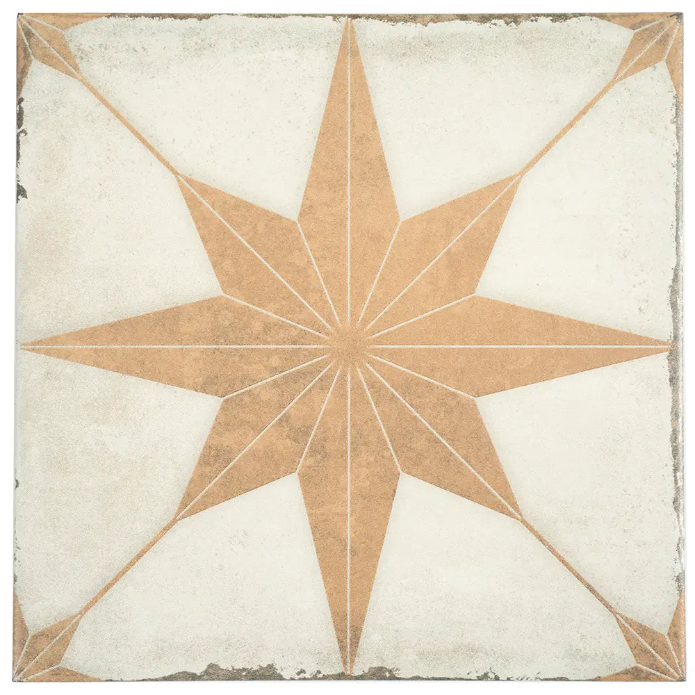 Ursa Terracotta Star 7.87 x 7.87 Porcelain Tile | Tile Club
