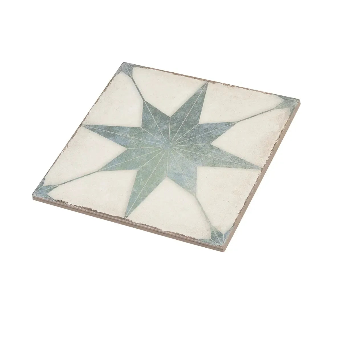 Ursa Turquoise Star 7.87 x 7.87 Porcelain Tile | Tile Club