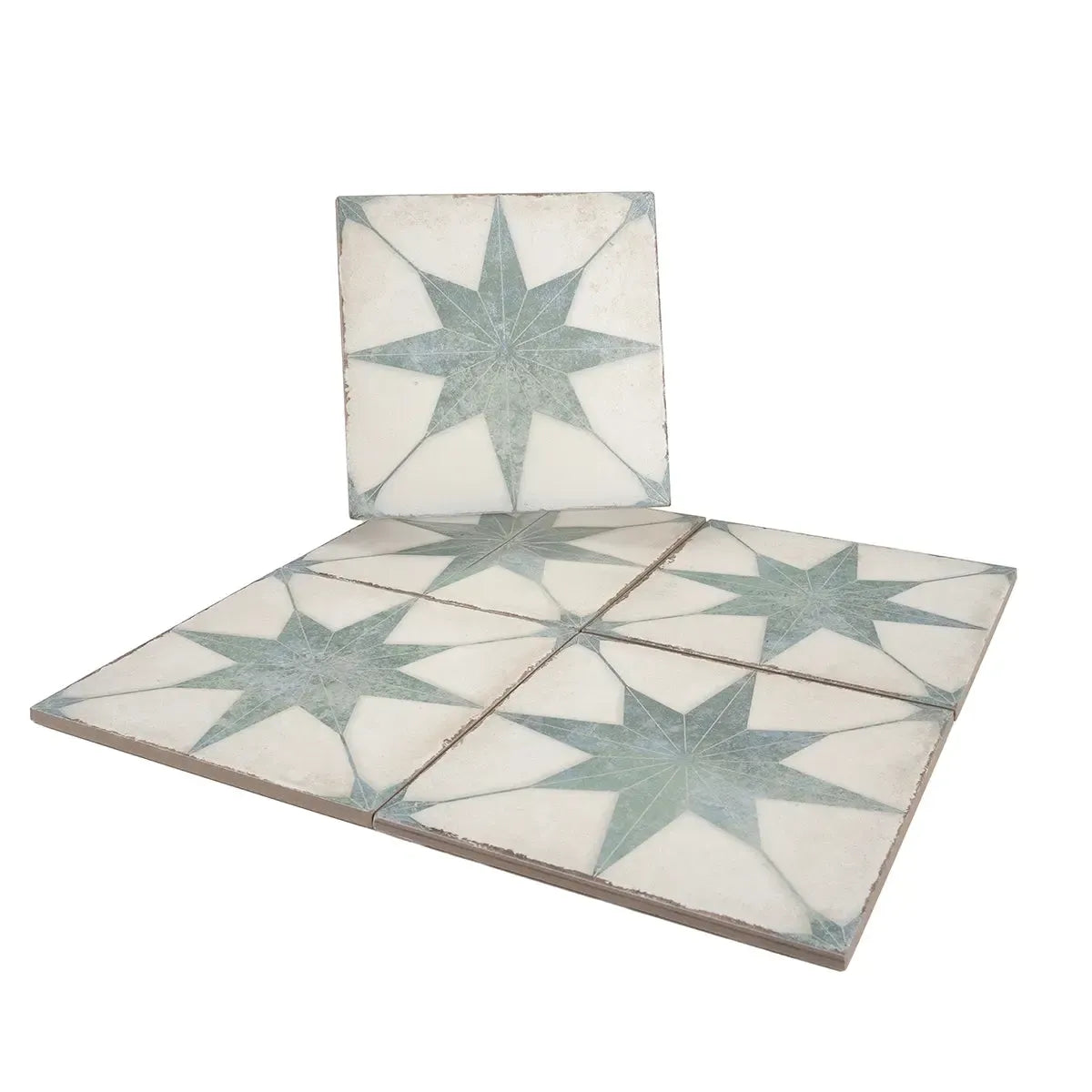 Ursa Turquoise Star 7.87 x 7.87 Porcelain Tile | Tile Club