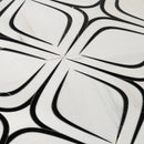 Santorini Retro Star White and Black Marble Mosaic Tile | Tile Club