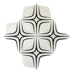 Santorini Retro Star White and Black Sample | Tile Club