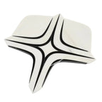 Santorini Retro Star White and Black Marble Mosaic Tile | Tile Club