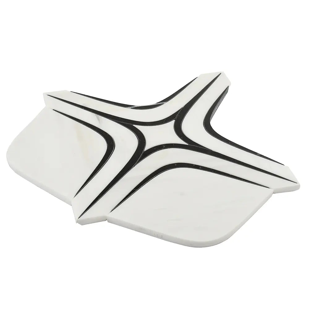 Santorini Retro Star White and Black Sample | Tile Club