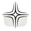 Santorini Retro Star White and Black Marble Mosaic Tile | Tile Club