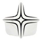 Santorini Retro Star White and Black Marble Mosaic Tile | Tile Club