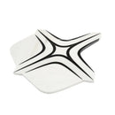 Santorini Retro Star White and Black Marble Mosaic Tile | Tile Club