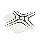 Santorini Retro Star White and Black Marble Mosaic Tile | Tile Club