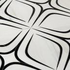 Santorini Retro Star White and Black Sample | Tile Club