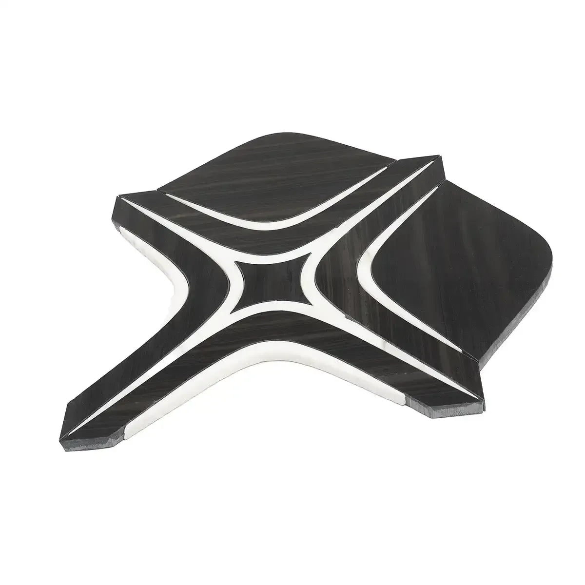 Santorini Retro Star Black Marble Mosaic Tile | Tile Club