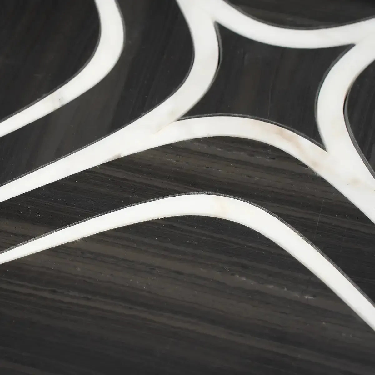 Santorini Retro Star Black Marble Mosaic Tile | Tile Club