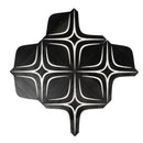 Santorini Retro Star Black Marble Mosaic Tile | Tile Club