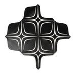 Santorini Retro Star Black Marble Mosaic Tile | Tile Club