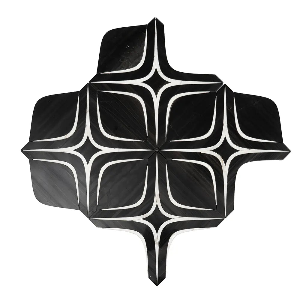 Santorini Retro Star Black Sample | Tile Club
