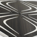 Santorini Retro Star Black Marble Mosaic Tile | Tile Club