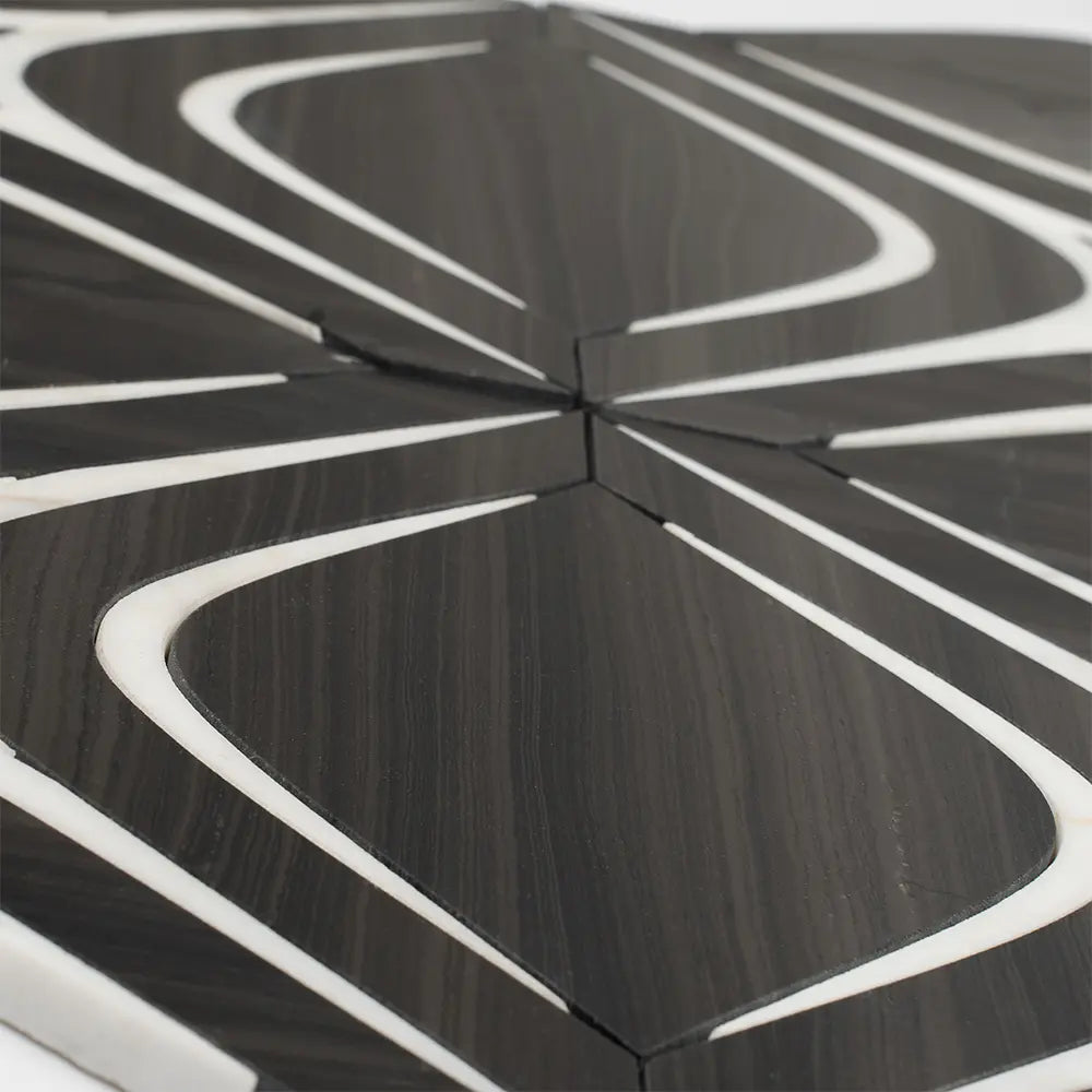 Santorini Retro Star Black Sample | Tile Club