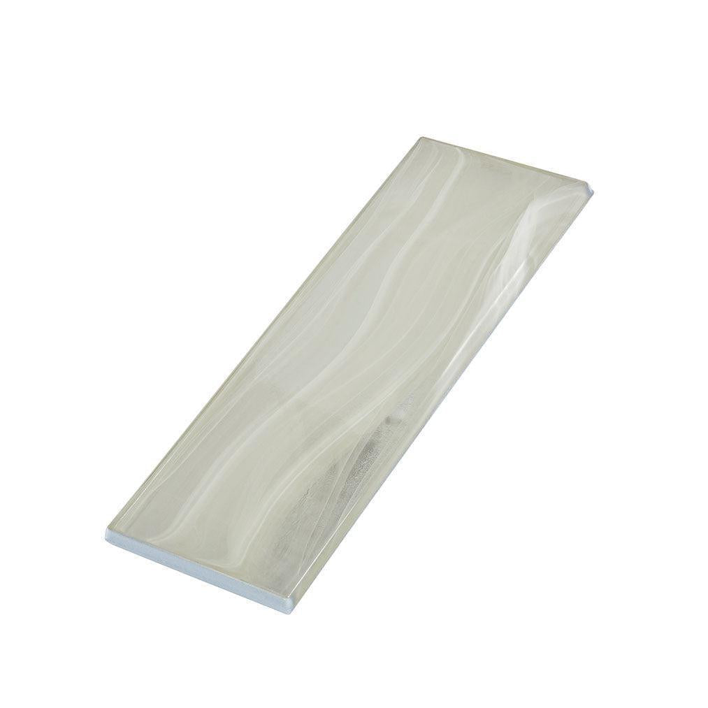 Sea Glass Platinum White 3X9 Tile | Tile Club