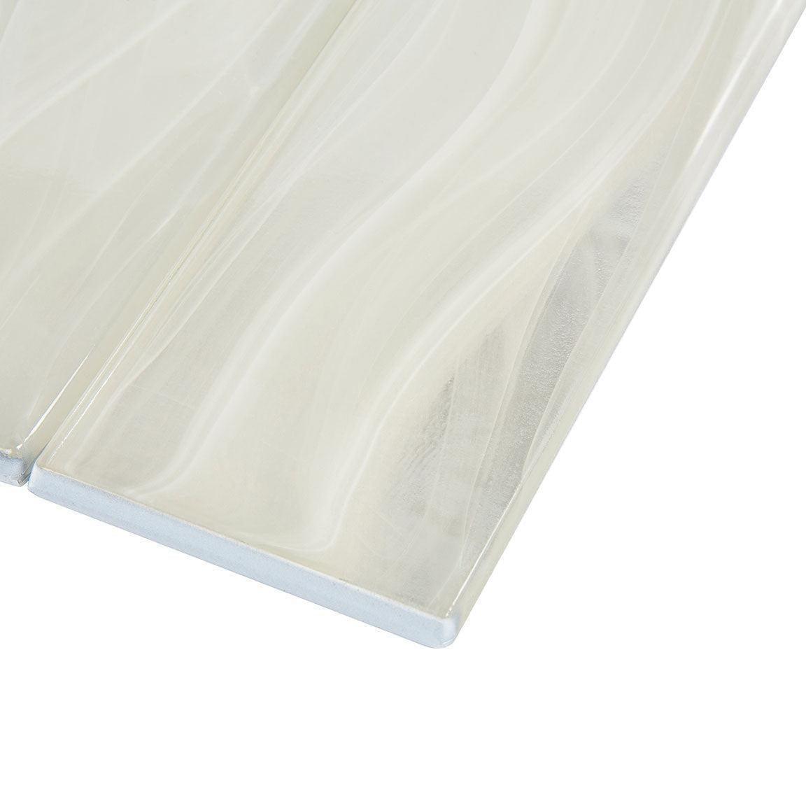 Sea Glass Platinum White 3X9 Tile | Tile Club