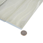 Sea Glass Platinum White 3X9 Tile | Tile Club