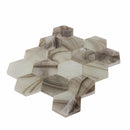 Sea Glass Hexagon Amber Mosaic Tile | Tile Club
