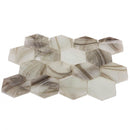 Sea Glass Hexagon Amber Mosaic Tile | Tile Club