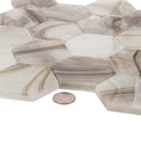 Sea Glass Hexagon Amber Mosaic Tile | Tile Club
