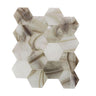 Sea Glass Hexagon Amber Mosaic Tile