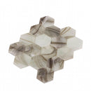Sea Glass Hexagon Amber Mosaic Tile | Tile Club