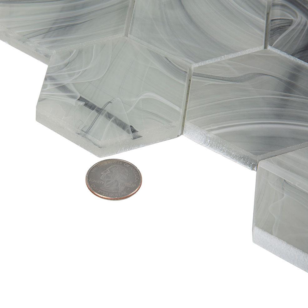 Sea Glass Hexagon Grey Mosaic Tile | Tile Club