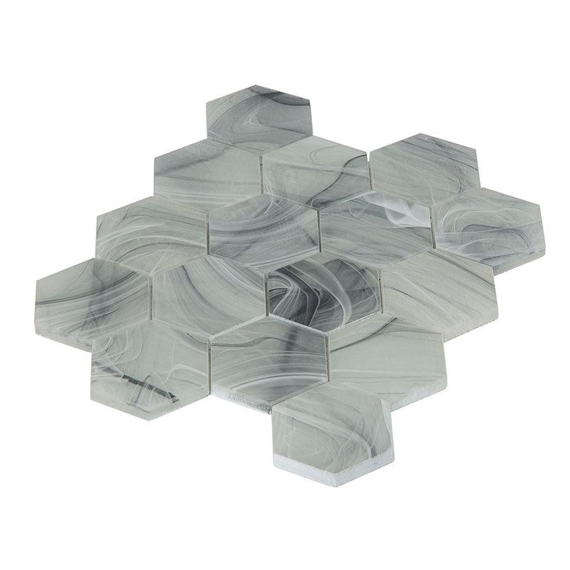 Sea Glass Hexagon Grey Mosaic Tile | Tile Club