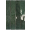 Pavillon Green Ceramic Subway Tile 2.75x8.05