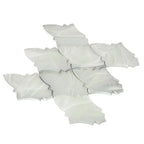 Sea Glass Louvre Platinum White Mosaic Tile | Tile Club