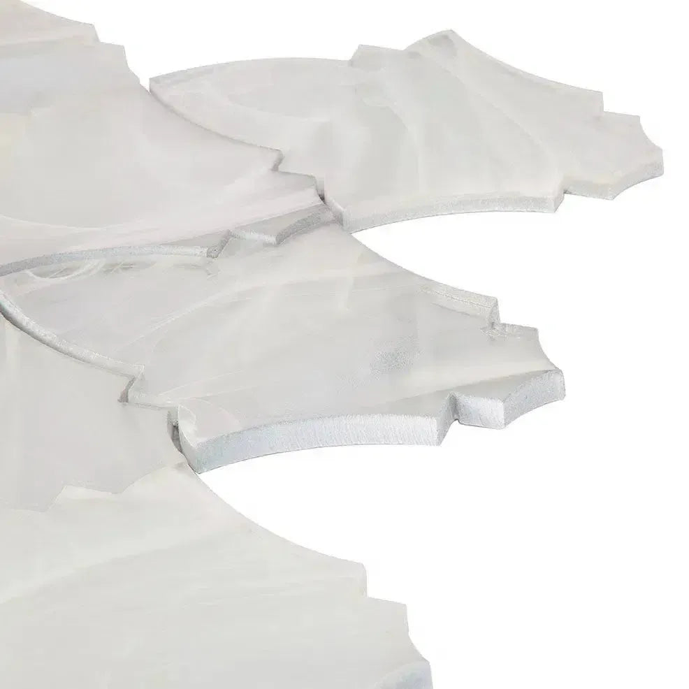 Sea Glass Louvre Platinum White Mosaic Tile | Tile Club