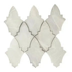 Sea Glass Louvre Platinum White Mosaic Tile | Tile Club